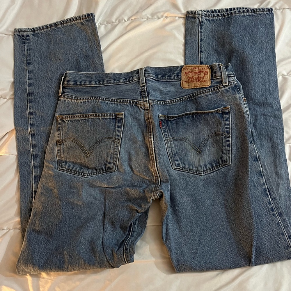 Levi 501 button fly high rise jeans